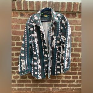 Vintage cabelas chamois Aztec button up flannel